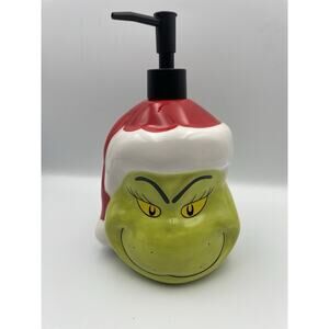 Zrike Brands The Grinch Santa Soap/Lotion Dispenser Hand Painted -NEW with Tags
